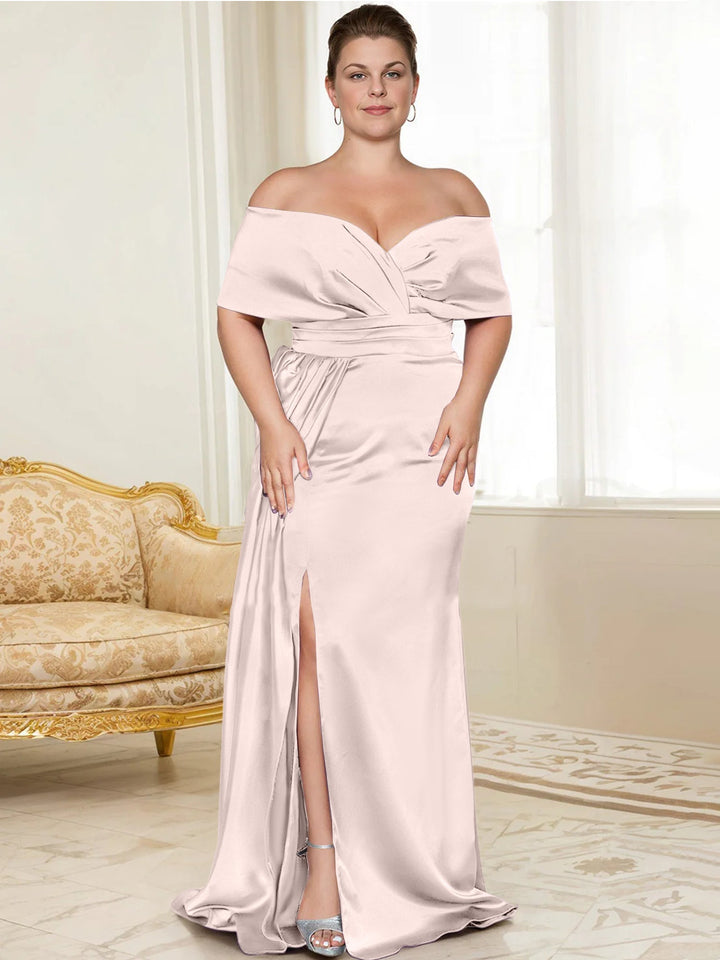 Robes de Mère de la Mariée Trompette/Sirène à Épaules Dénudées