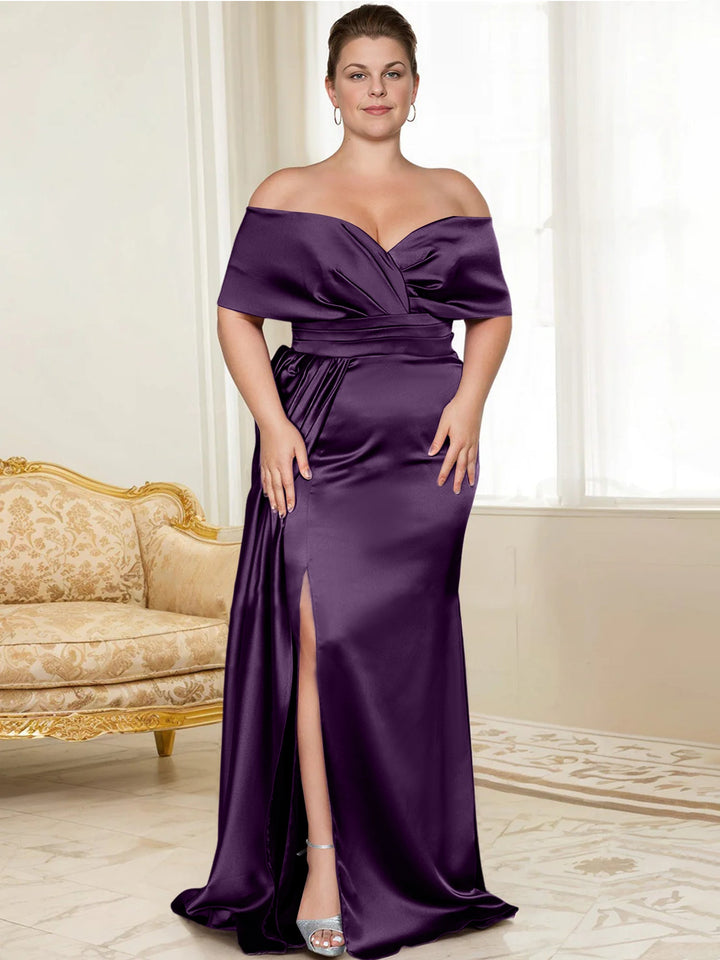 Robes de Mère de la Mariée Trompette/Sirène à Épaules Dénudées