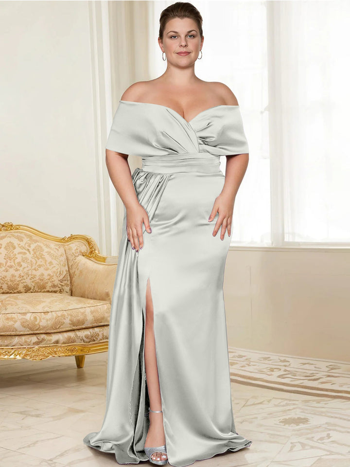 Robes de Mère de la Mariée Trompette/Sirène à Épaules Dénudées