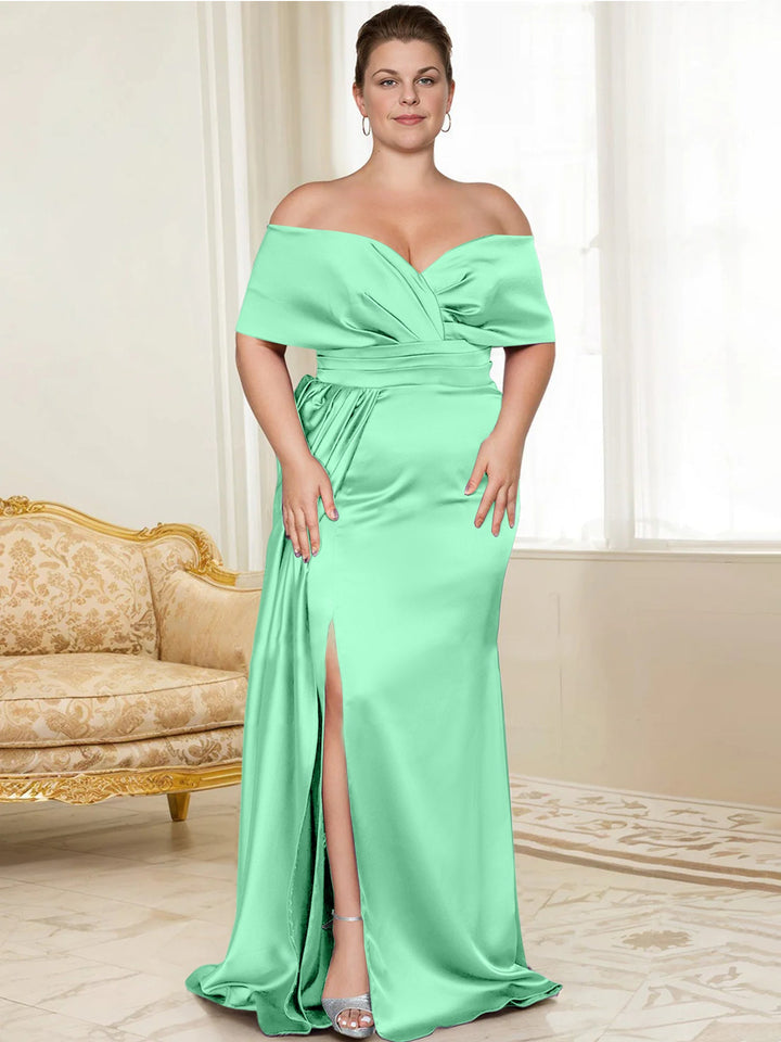 Robes de Mère de la Mariée Trompette/Sirène à Épaules Dénudées