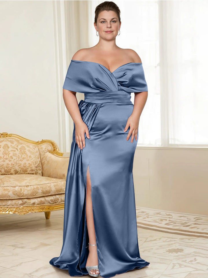 Robes de Mère de la Mariée Trompette/Sirène à Épaules Dénudées