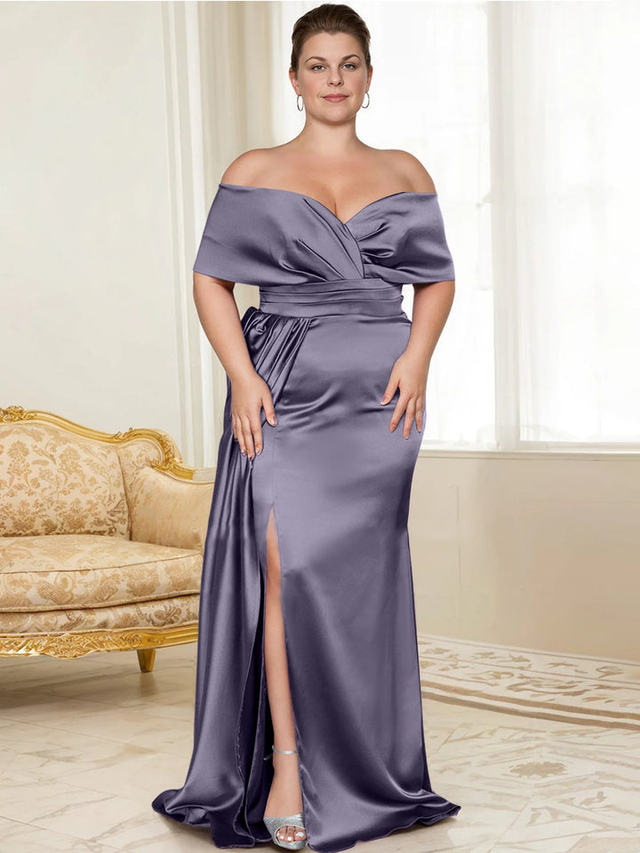 Robes de Mère de la Mariée Trompette/Sirène à Épaules Dénudées