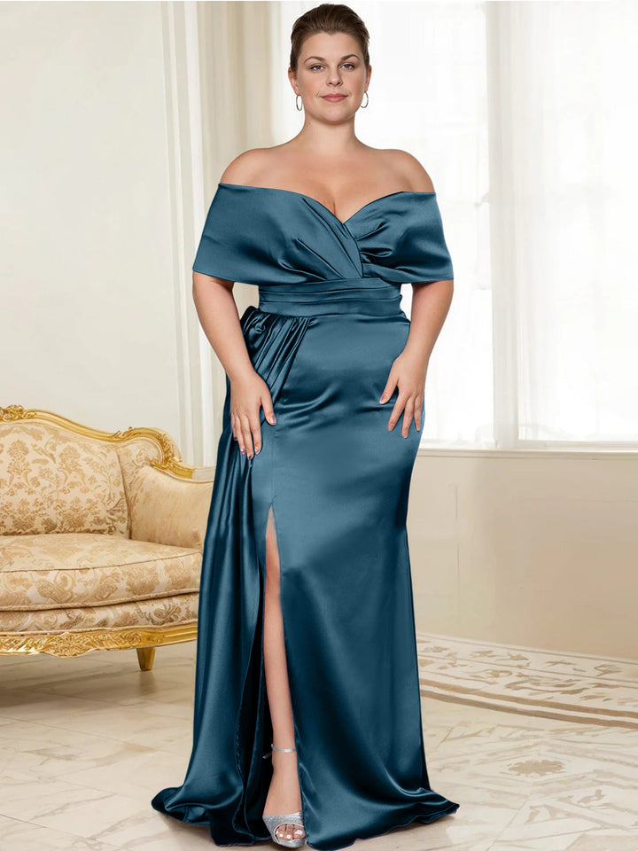 Robes de Mère de la Mariée Trompette/Sirène à Épaules Dénudées