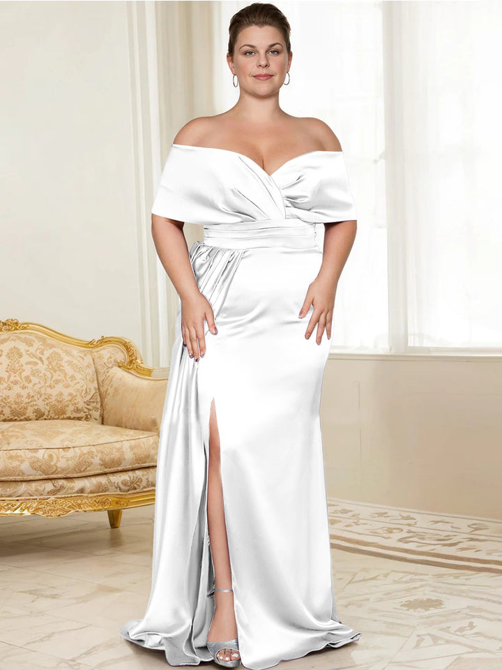 Robes de Mère de la Mariée Trompette/Sirène à Épaules Dénudées