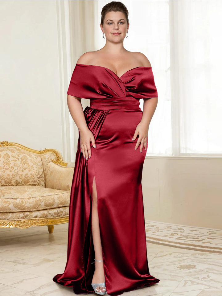 Robes de Mère de la Mariée Trompette/Sirène à Épaules Dénudées