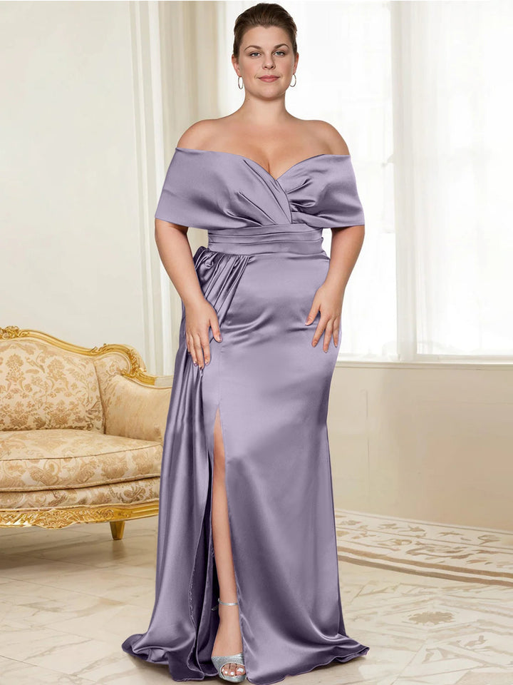 Robes de Mère de la Mariée Trompette/Sirène à Épaules Dénudées