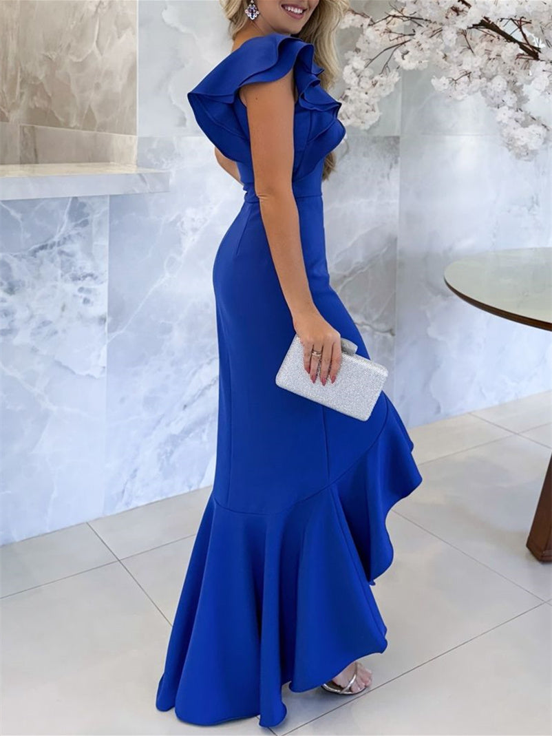Robes de Mère de la Mariée Asymétriques à Une Épaule Sirène/Trompette