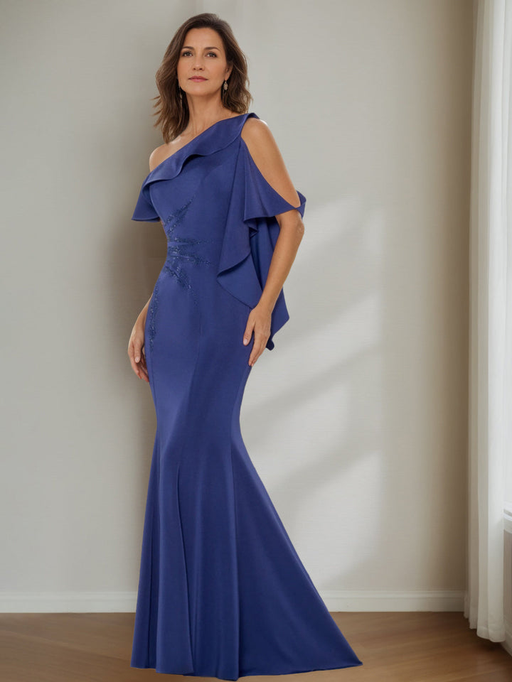 Robes de Mère de la Mariée Asymétriques Coupe A-Line/Princess Longueur Cheville
