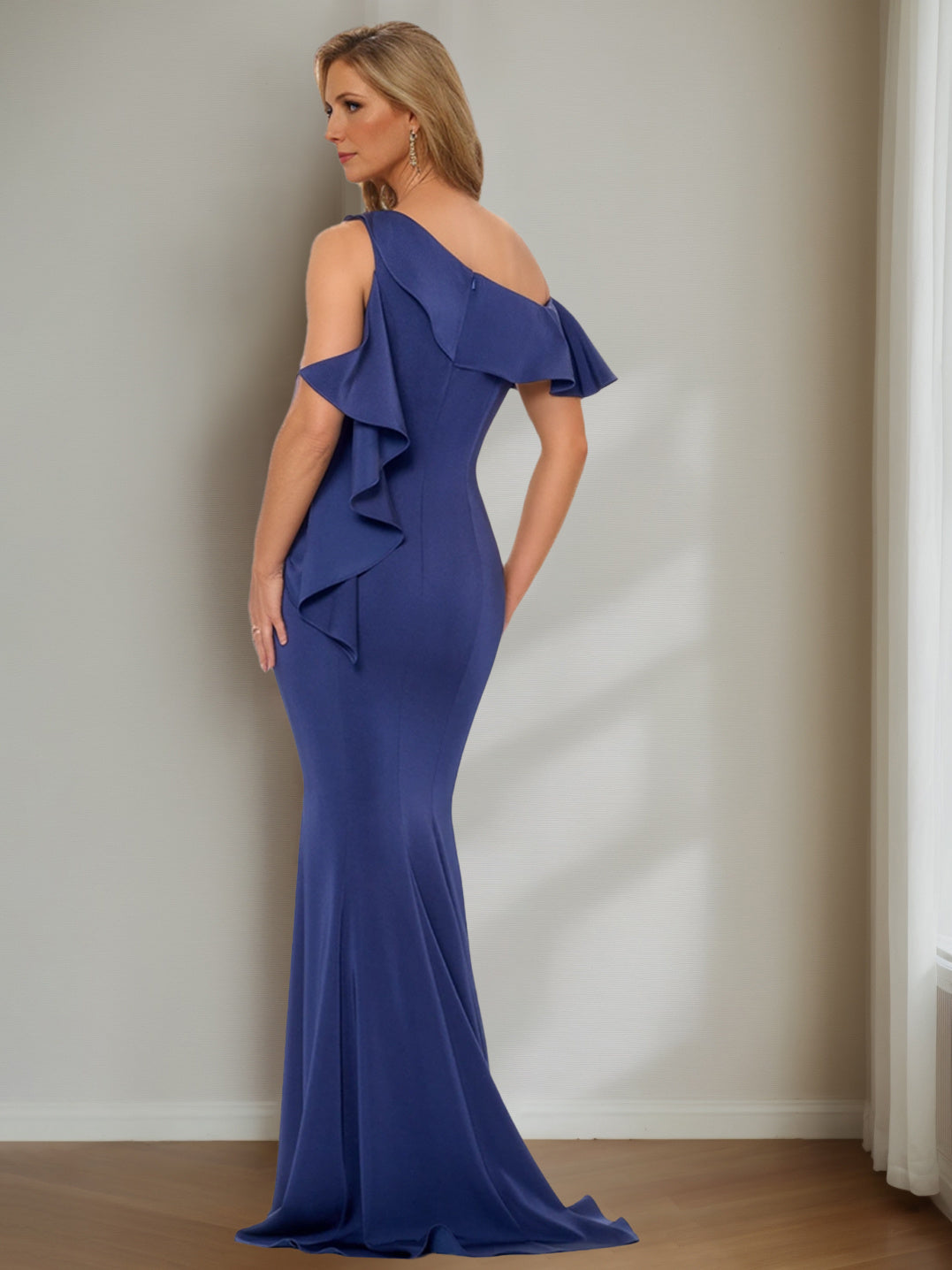 Robes de Mère de la Mariée Asymétriques Coupe A-Line/Princess Longueur Cheville