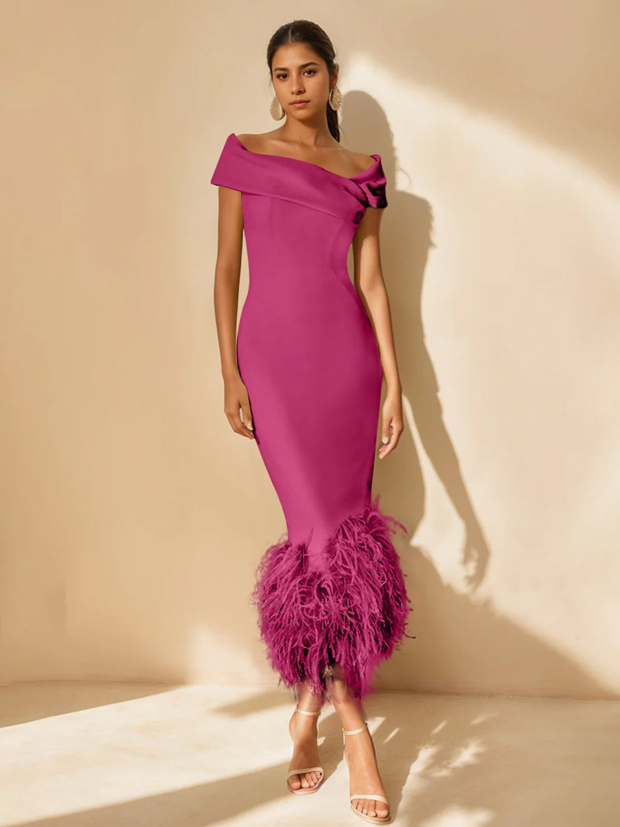 Femmes Bleu Royal Mère de la Mariée Robe avec Dentelle Épaule Dénudée Manches 3/4 Fourreau Midi Robe d'invité de mariage avec fente – FR Femmes Bleu Royal Mère de la Mariée Robe avec Dentelle Épaule Dénudée Manches 3/4 Fourreau Midi Robe d'invité de mariage avec fente – FR