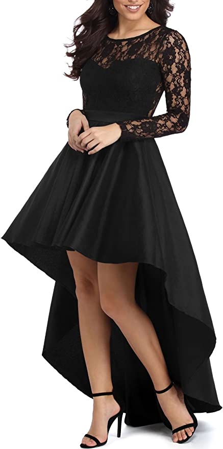 Robe de cocktail sexy en Dentellepour femme - Balan?oire florale