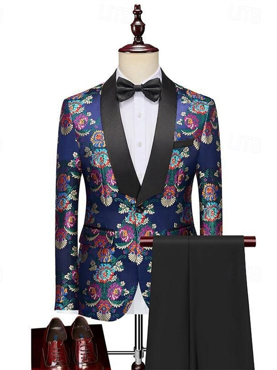 Costumes pour Hommes à Simple Boutonnage et à Un Bouton 2 Pièces pour Soirées et Bals de Fin D'Année