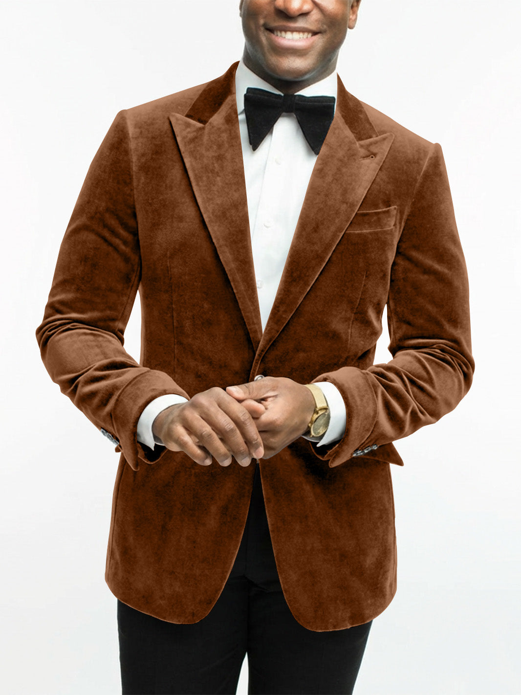 Veste Habillée en Velours à Un Bouton et à Coupe Ajustée pour Homme, Verte