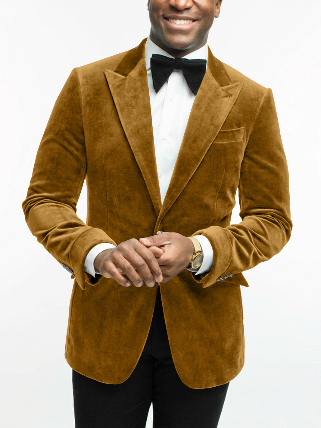 Veste Habillée en Velours à Un Bouton et à Coupe Ajustée pour Homme, Verte