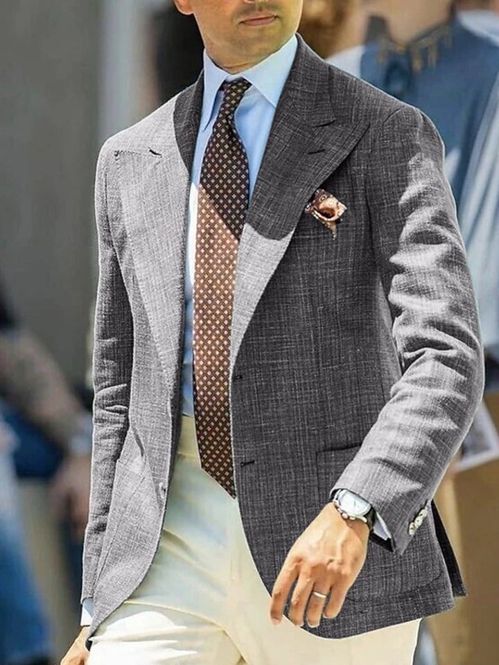 Veste Blazer à Deux Boutons à Coupe Ajustée pour Homme