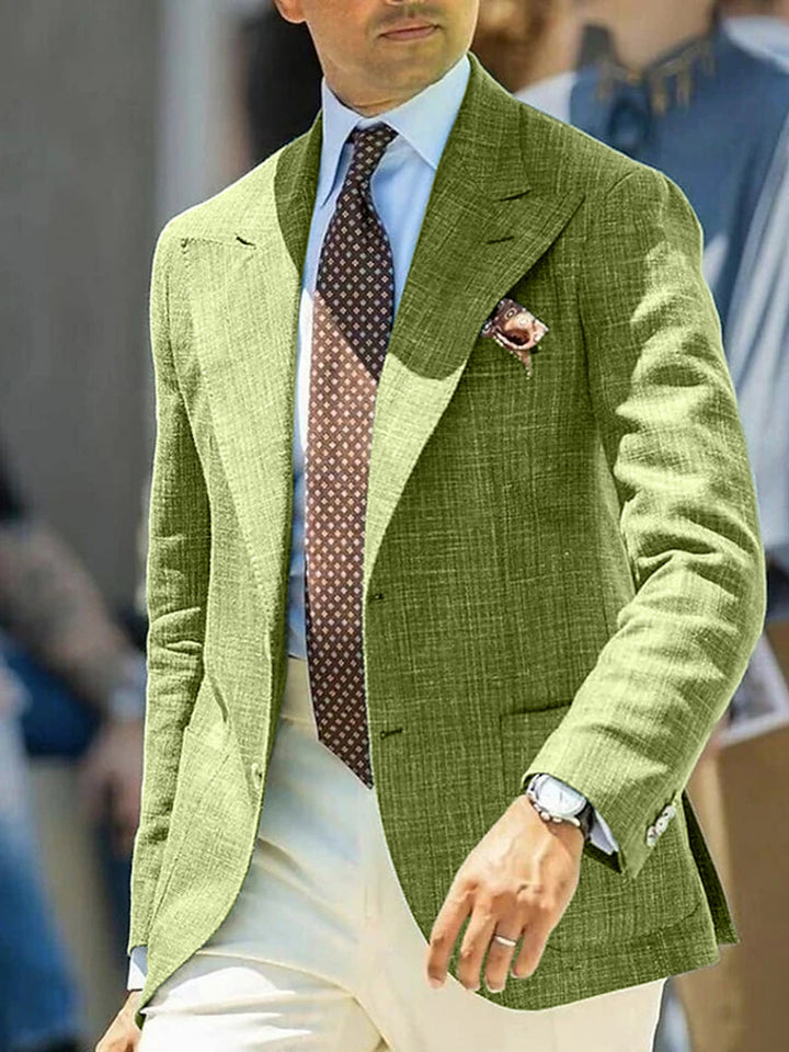 Veste Blazer à Deux Boutons à Coupe Ajustée pour Homme