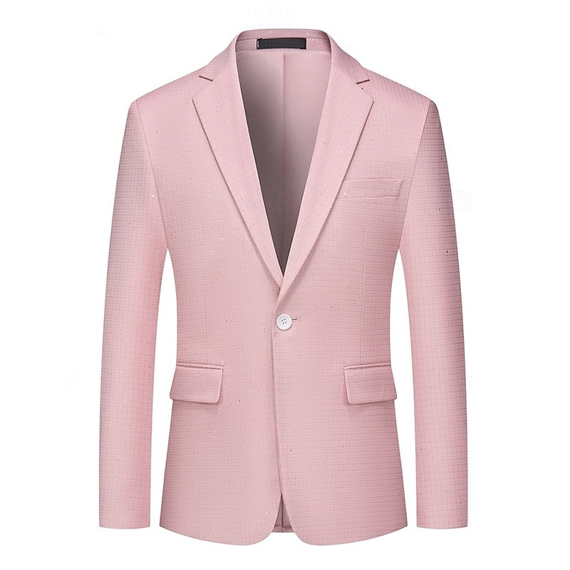 Veste homme noir, rose, café, à carreaux, coupe régulière standard, droit, 1 bouton