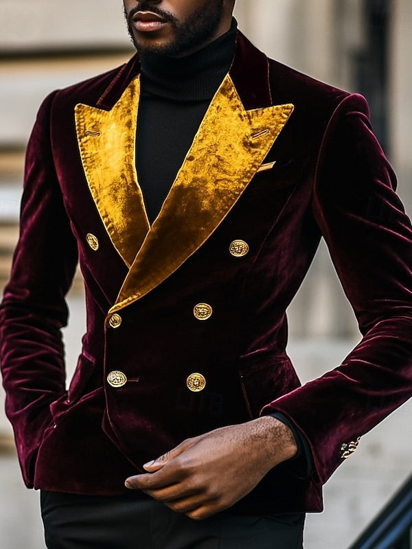 Veste homme velours, vintage, patchwork, uni, coupe régulière standard, soirée, preppy