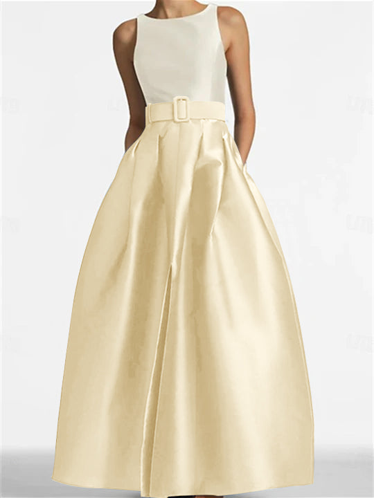 Robes Mère de La Mariée Trapèze/Princesse Sans Manches, Longueur Au Sol, avec Ceinture