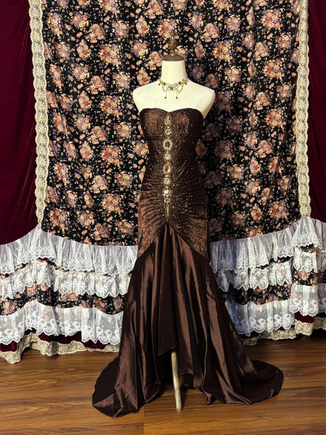 Robe de Bal de Promo Ligne A/Princesse Bustier en Taffetas Longueur Asymétrique à Volants Sans Manches Paillettes