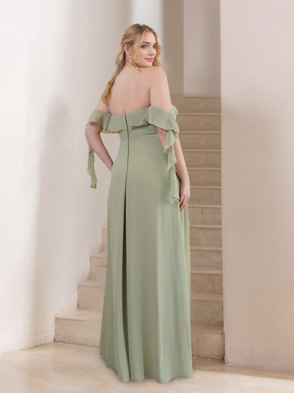 Ligne A/Princesse Hors de l'Épaule La Longueur du Sol Plus Taille Unique Robes de Demoiselle d'Honneur