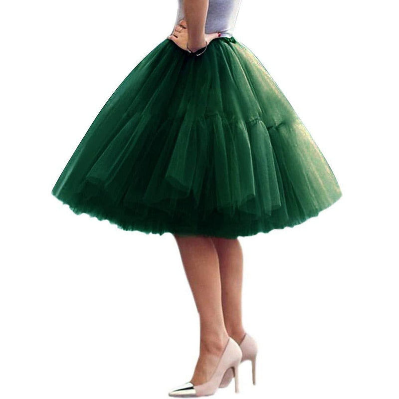 Jupe Princesse Longueur Genou pour Femme Des Années 1950, Soirée, Cocktail, Bal de Promo, Adulte