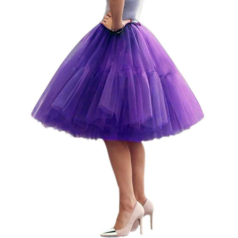 Jupe Princesse Longueur Genou pour Femme Des Années 1950, Soirée, Cocktail, Bal de Promo, Adulte