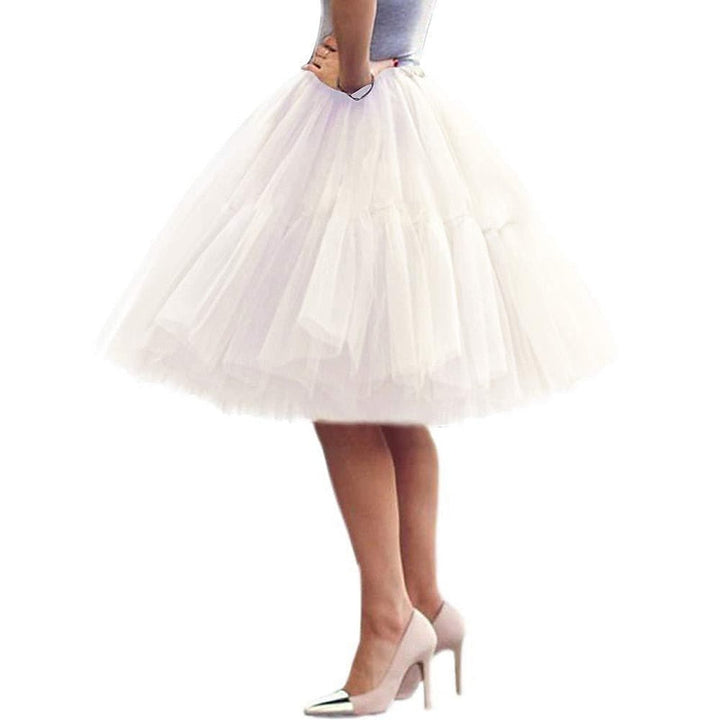 Jupe Princesse Longueur Genou pour Femme Des Années 1950, Soirée, Cocktail, Bal de Promo, Adulte