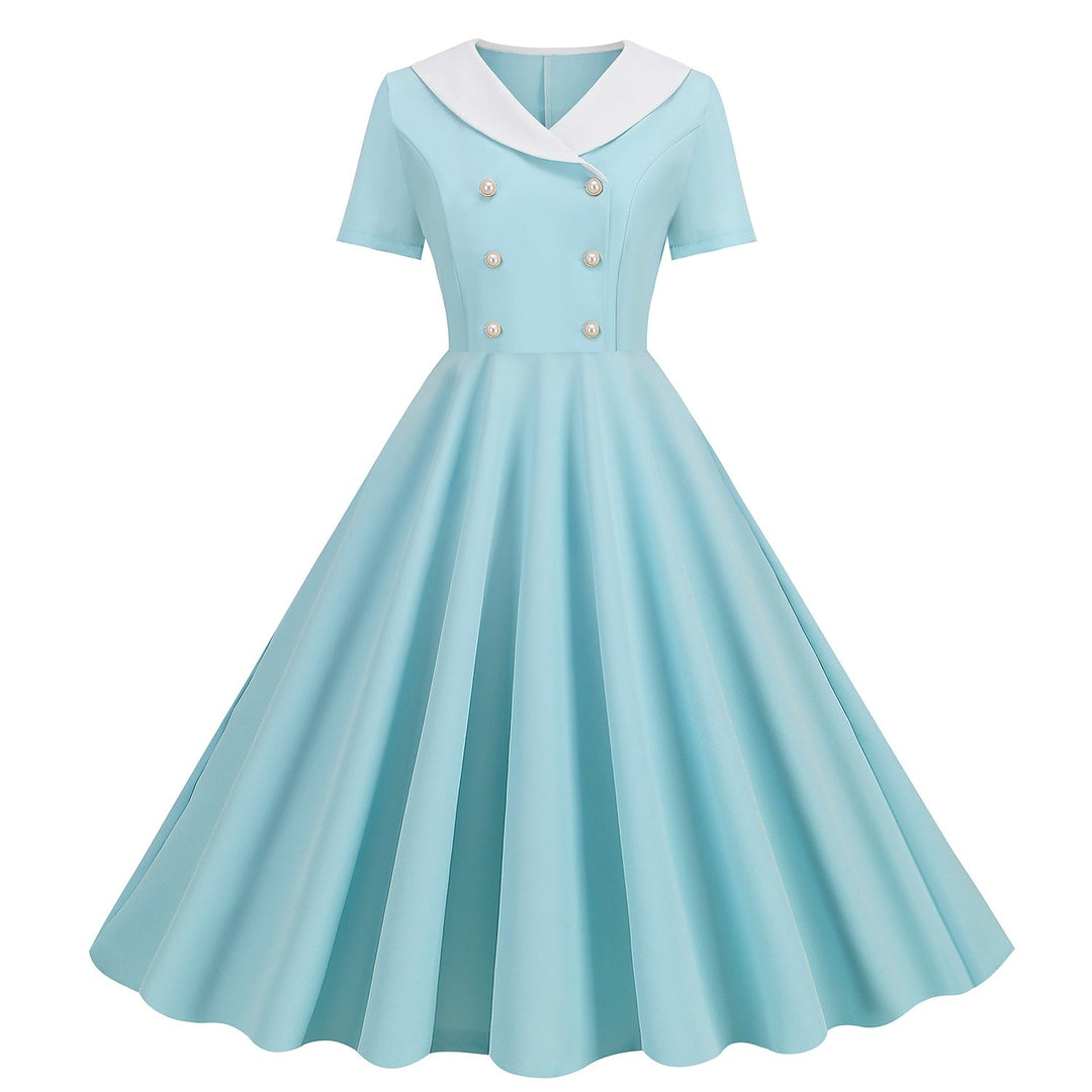 Robe de Costume D'Halloween à Volants, Coupe A-Line/Princess, Col Bijou, Manches Courtes, Longueur Genou