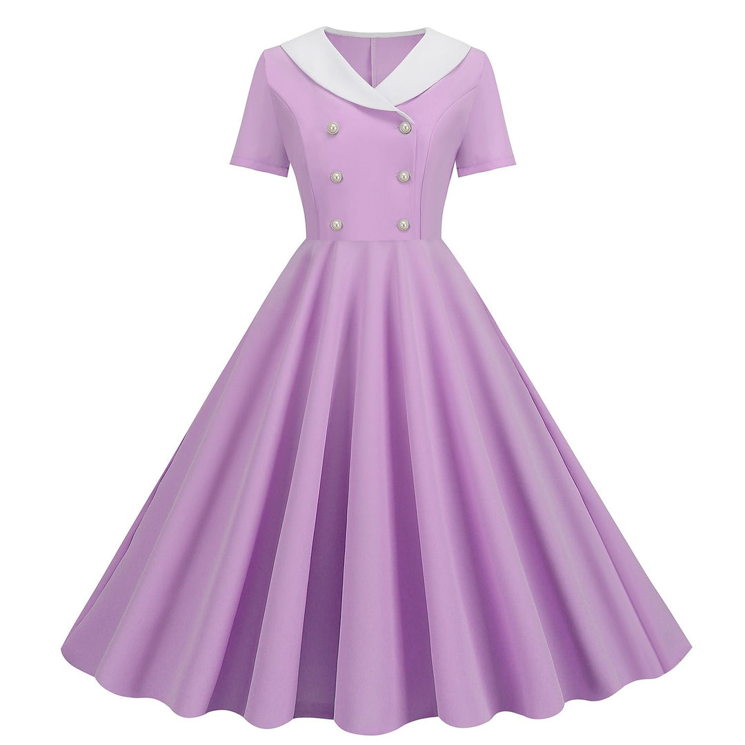 Robe de Costume D'Halloween à Volants, Coupe A-Line/Princess, Col Bijou, Manches Courtes, Longueur Genou