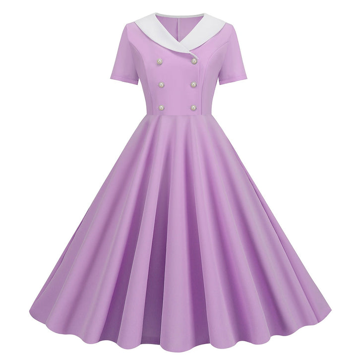 Robe de Costume D'Halloween à Volants, Coupe A-Line/Princess, Col Bijou, Manches Courtes, Longueur Genou