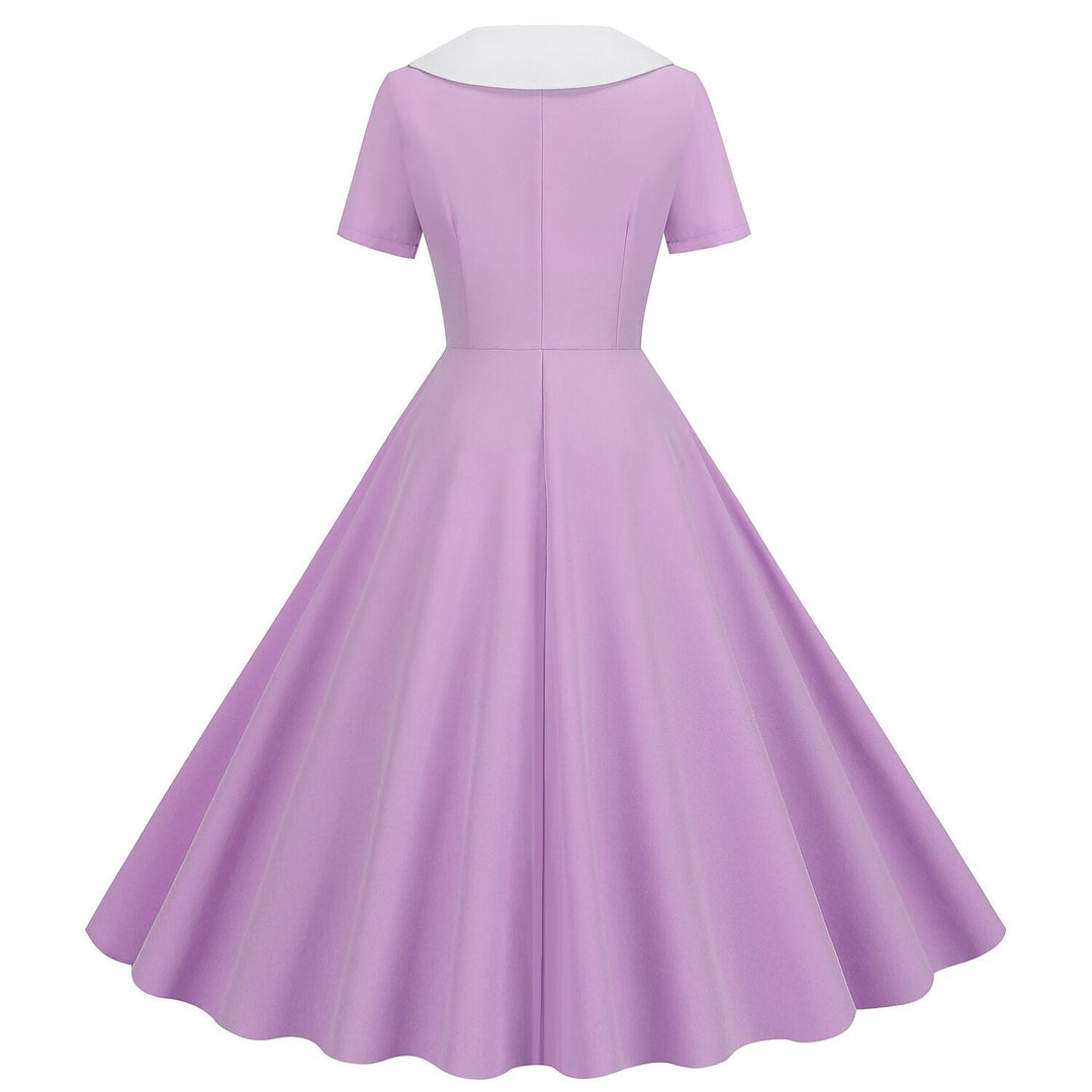 Robe de Costume D'Halloween à Volants, Coupe A-Line/Princess, Col Bijou, Manches Courtes, Longueur Genou