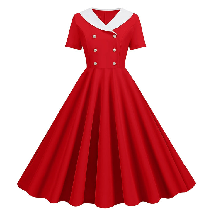 Robe de Costume D'Halloween à Volants, Coupe A-Line/Princess, Col Bijou, Manches Courtes, Longueur Genou