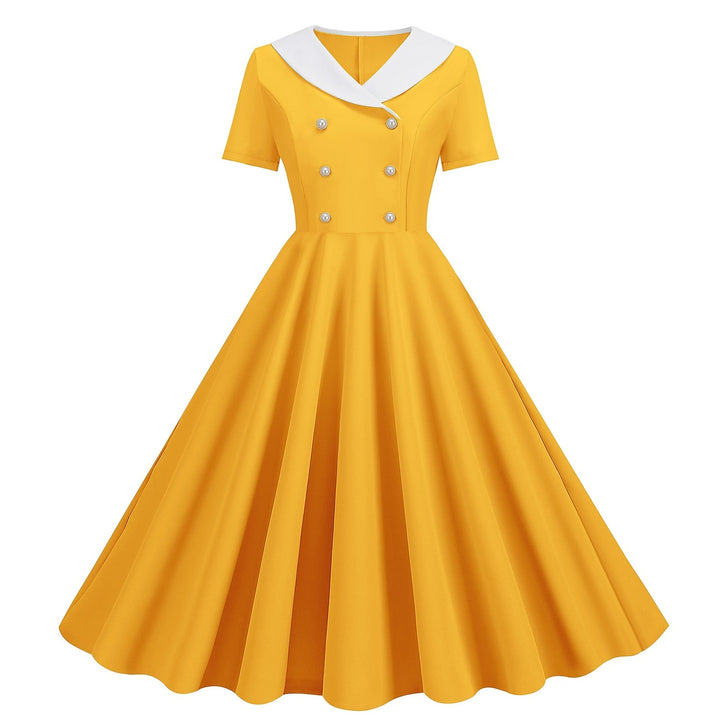 Robe de Costume D'Halloween à Volants, Coupe A-Line/Princess, Col Bijou, Manches Courtes, Longueur Genou