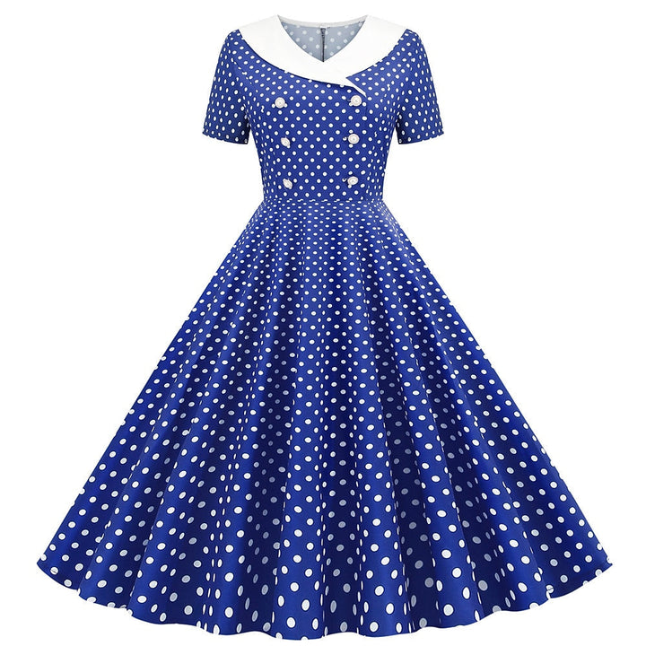 Robe de Costume D'Halloween à Volants, Coupe A-Line/Princess, Col Bijou, Manches Courtes, Longueur Genou