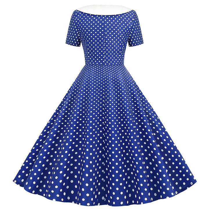 Robe de Costume D'Halloween à Volants, Coupe A-Line/Princess, Col Bijou, Manches Courtes, Longueur Genou