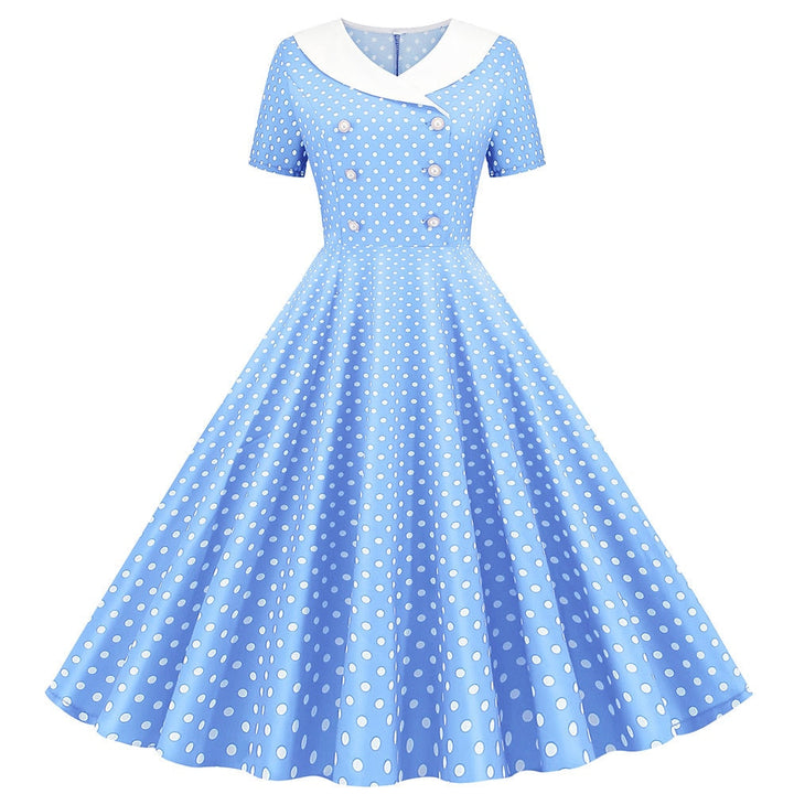Robe de Costume D'Halloween à Volants, Coupe A-Line/Princess, Col Bijou, Manches Courtes, Longueur Genou
