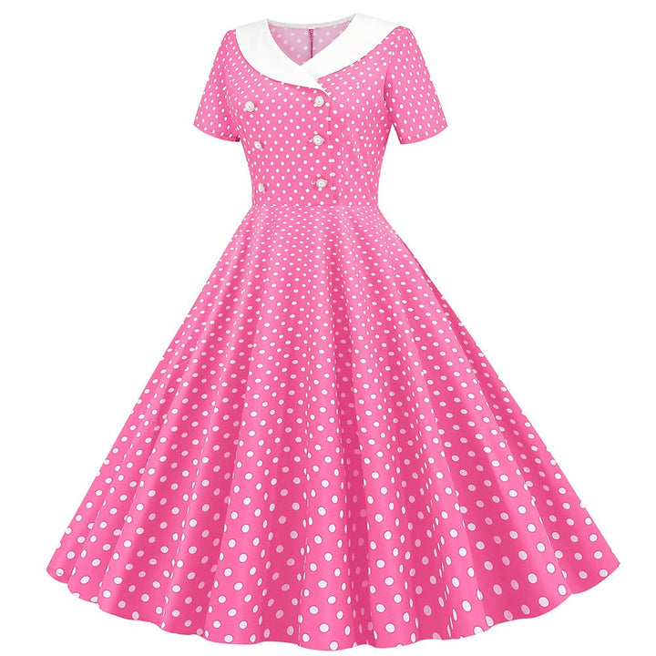 Robe de Costume D'Halloween à Volants, Coupe A-Line/Princess, Col Bijou, Manches Courtes, Longueur Genou