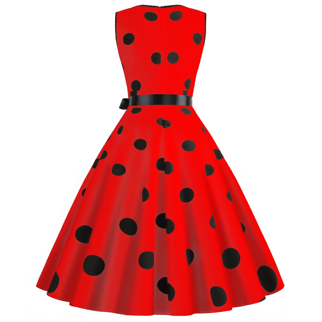 Robe de Costume D'Halloween de Forme Trapèze/Princesse à Col en V Sans Manches et Longueur Genou avec Nœud