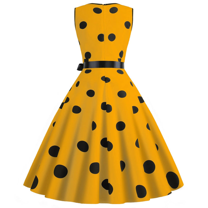 Robe de Costume D'Halloween de Forme Trapèze/Princesse à Col en V Sans Manches et Longueur Genou avec Nœud