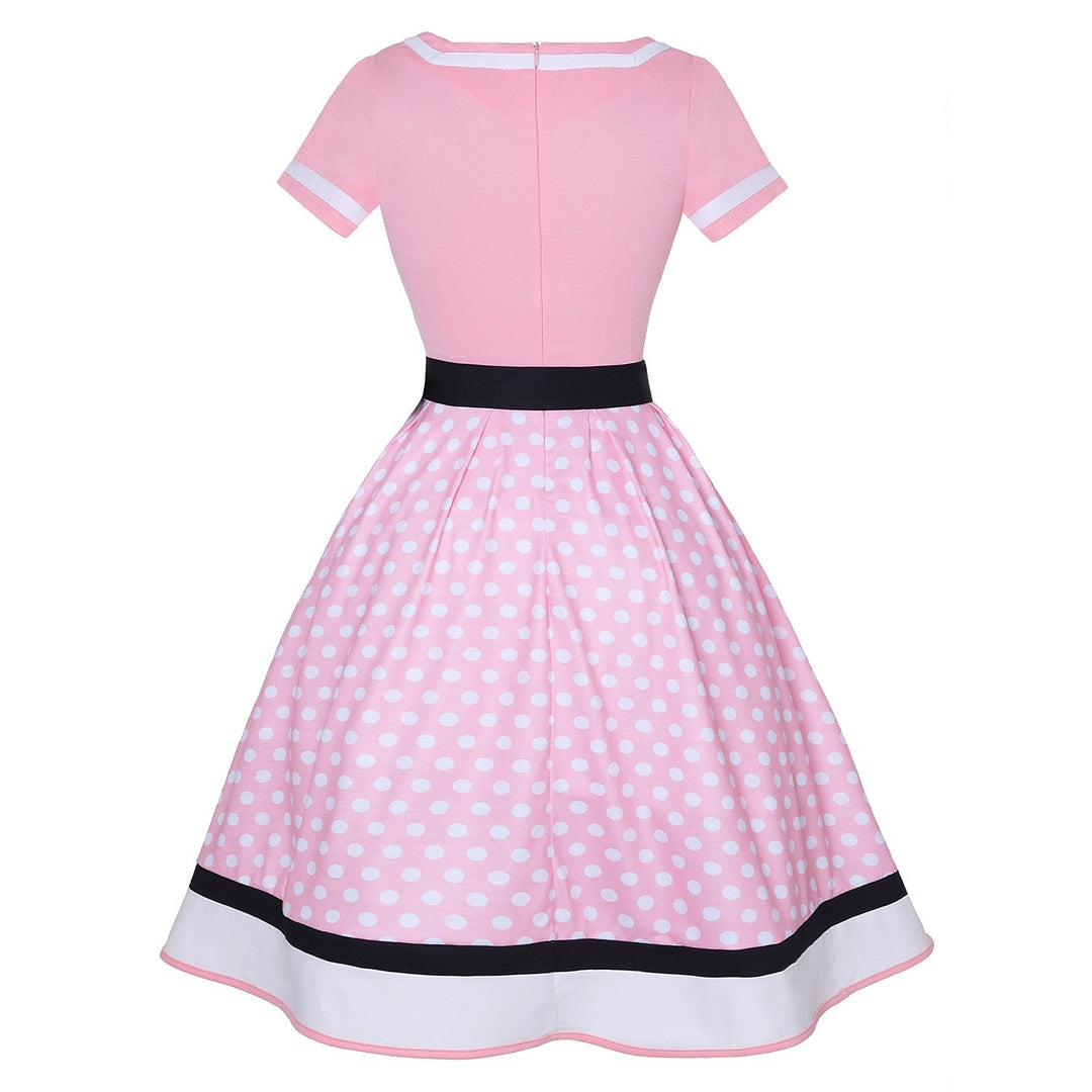 Robe de Costume D'Halloween à Manches Courtes et Col en V, Coupe A-Line/Princesse, Longueur Genou, avec Ceinture