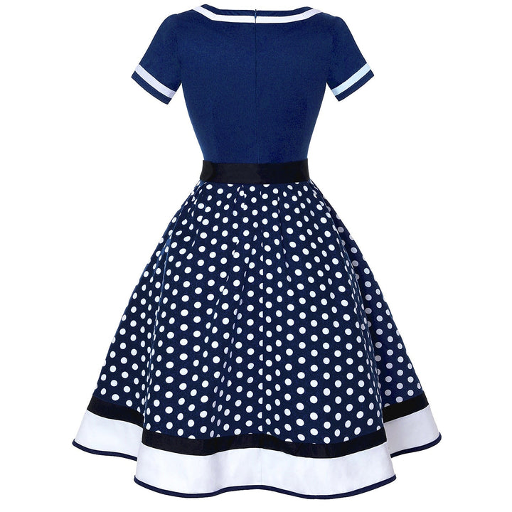 Robe de Costume D'Halloween à Manches Courtes et Col en V, Coupe A-Line/Princesse, Longueur Genou, avec Ceinture