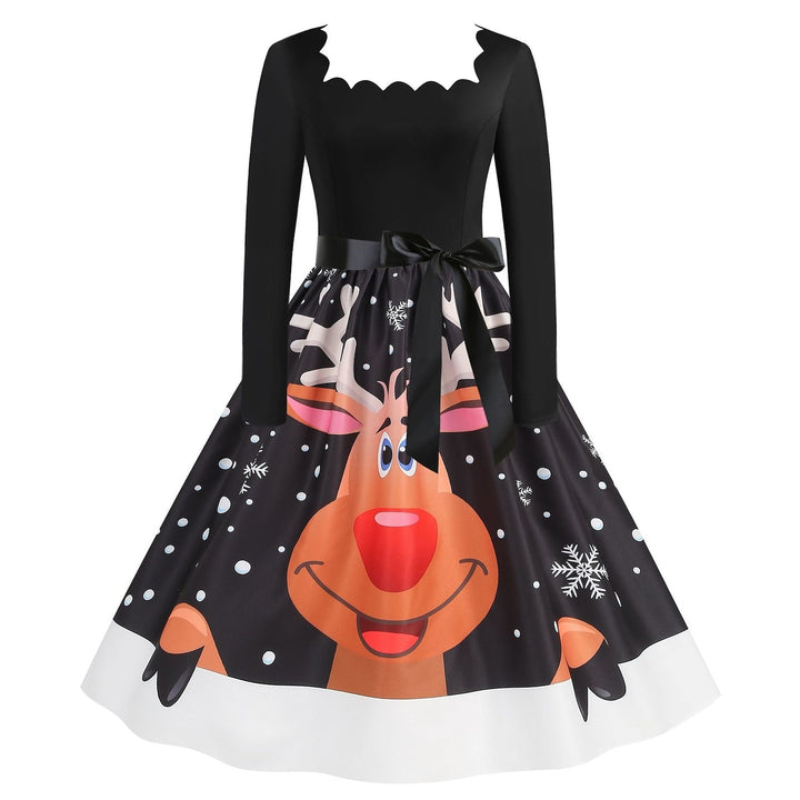 Robe de Costume de Spectacle D'Halloween à Manches 3/4 de Forme Trapèze/Princesse