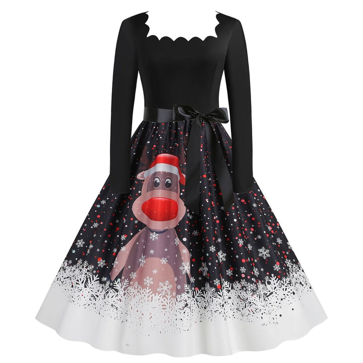 Robe de Costume de Spectacle D'Halloween à Manches 3/4 de Forme Trapèze/Princesse