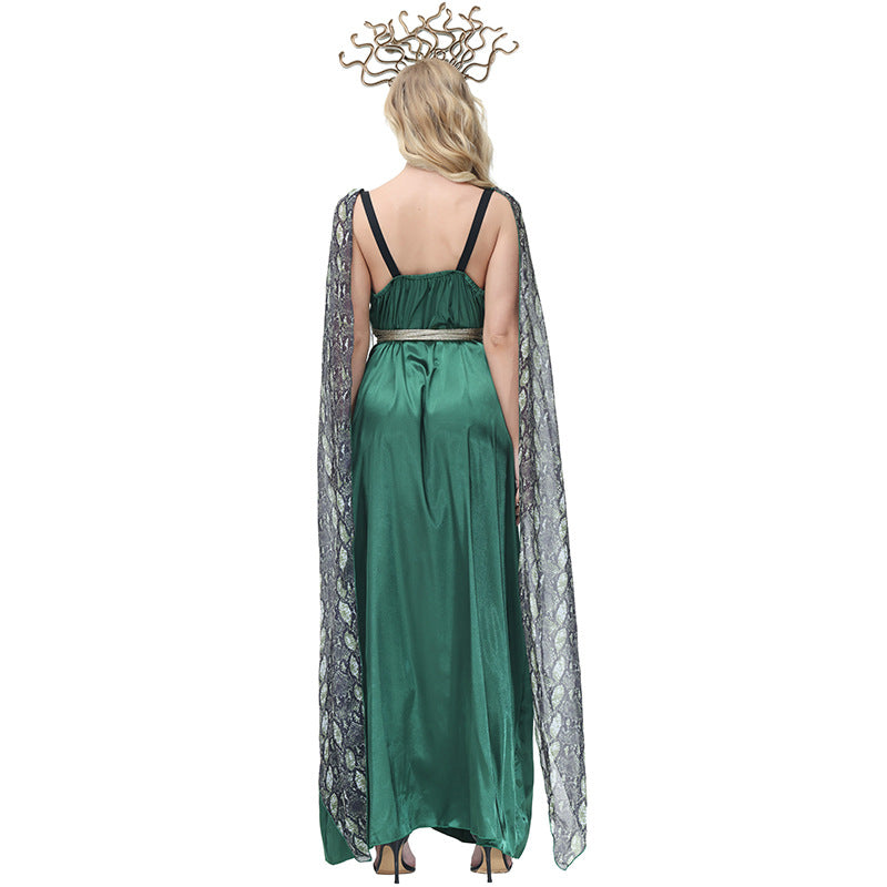 Robe de Costume D'Halloween Asymétrique Sans Manches à Col Carré et Coupe A-Line/Princess