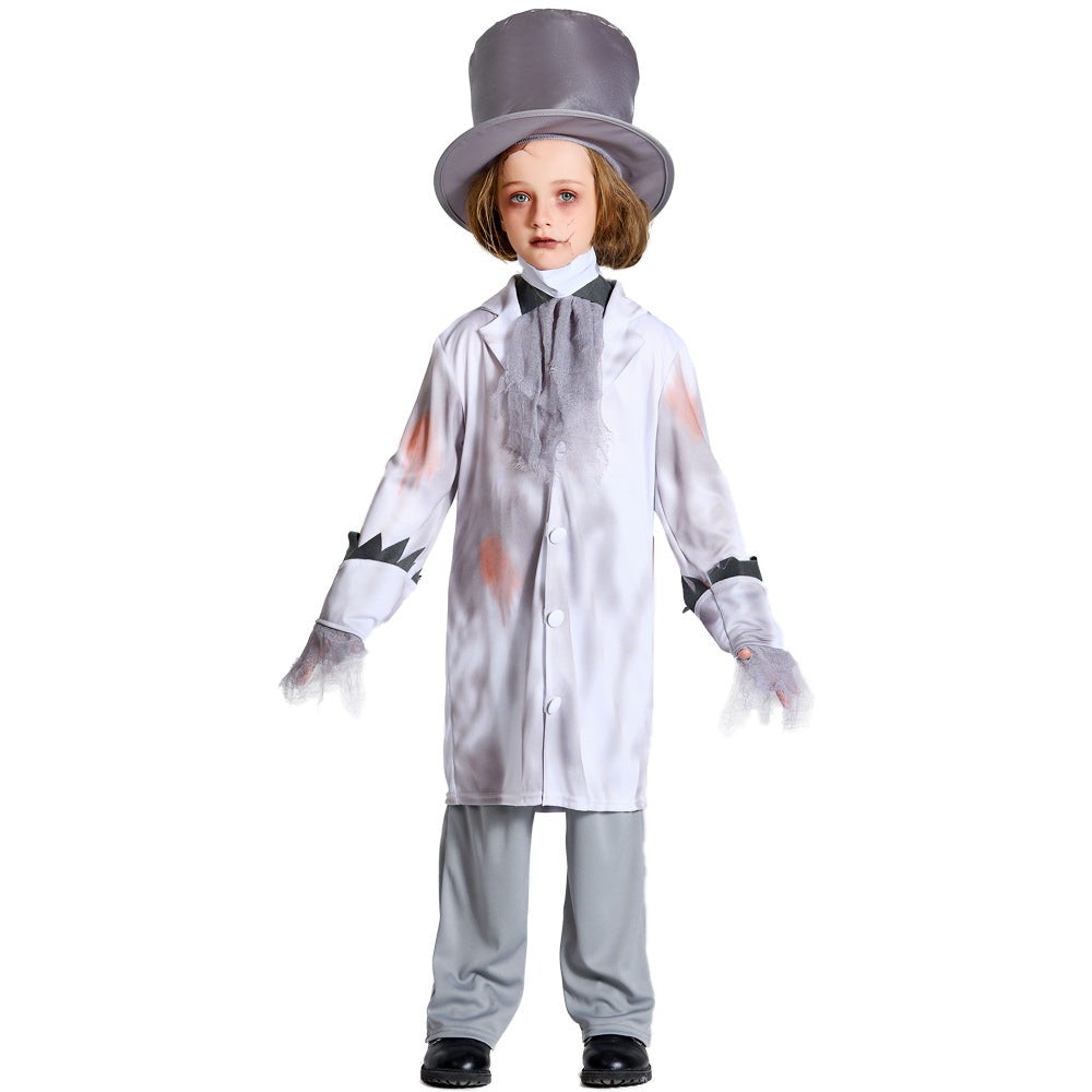 Costume de Mascarade Personnalisé pour Mariée Vampire, Cosplay, Zombie, Spectacle D'Halloween, Costume Parent-Enfant