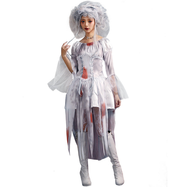 Costume de Mascarade Personnalisé pour Mariée Vampire, Cosplay, Zombie, Spectacle D'Halloween, Costume Parent-Enfant