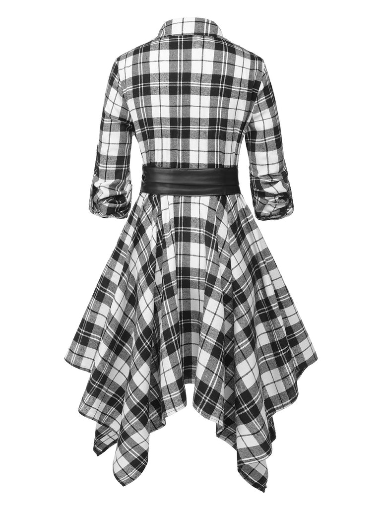 Robe Asymétrique de Costume D'Halloween à Manches Mi-Longues et Col Bijou de Forme A/Princesse