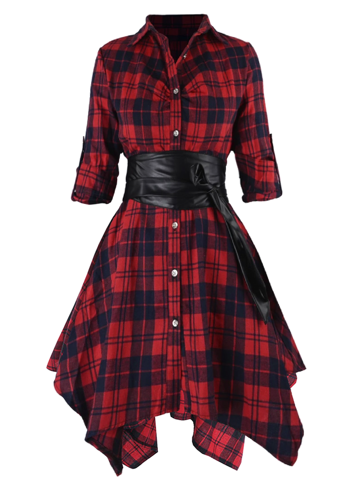 Robe Asymétrique de Costume D'Halloween à Manches Mi-Longues et Col Bijou de Forme A/Princesse