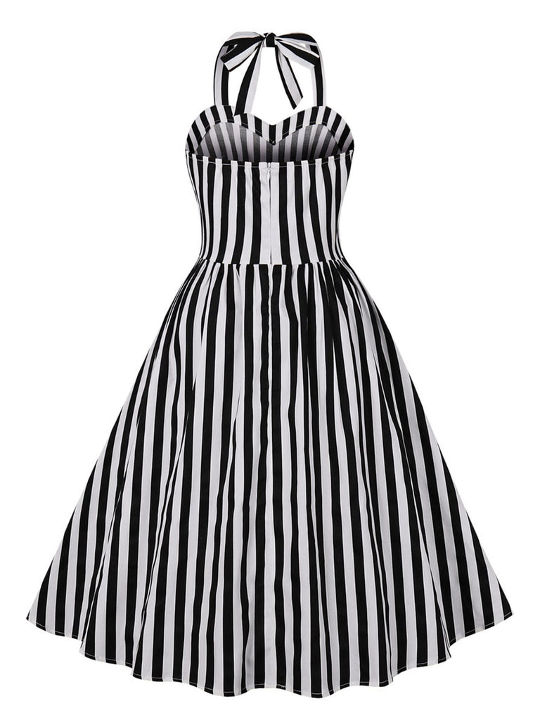 Robe de Costume D'Halloween à Col Licou Sans Manches, Coupe A-Line/Princess, Longueur Genou